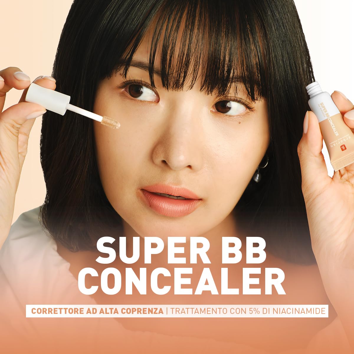 Erborian - Super BB Concealer – Correttore ad alta coprenza arricchito con Niacinamide e SPF 25 - Correttore per gli occhi idratante, finitura naturale – Trattamento Cosmetico Coreano