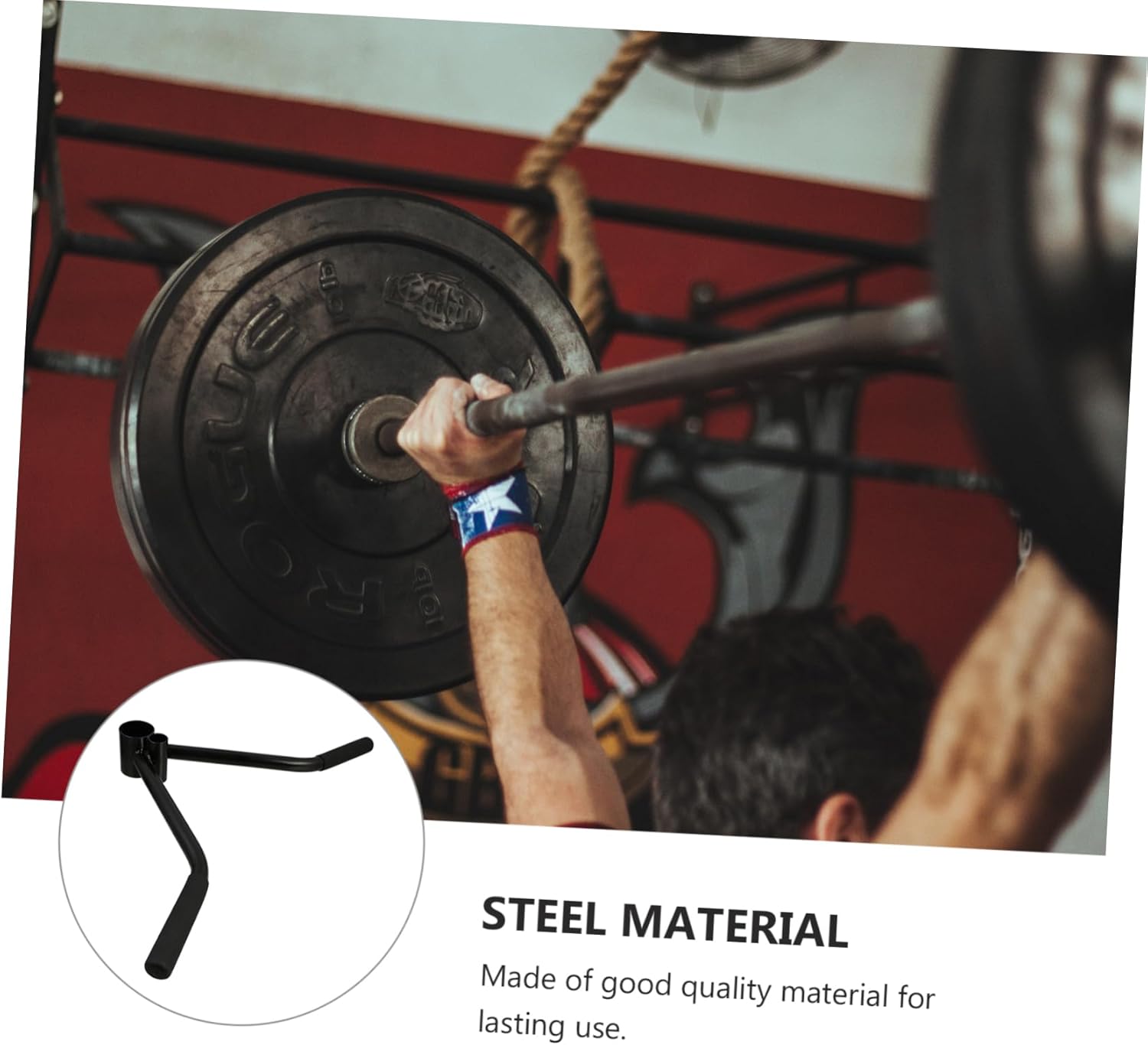 KICHOUSE Steel Deadlift Bar Handle Replacement for Back Training Versatile Fitness Grip for Home Gym Use for Rowing Deadlift Exercises