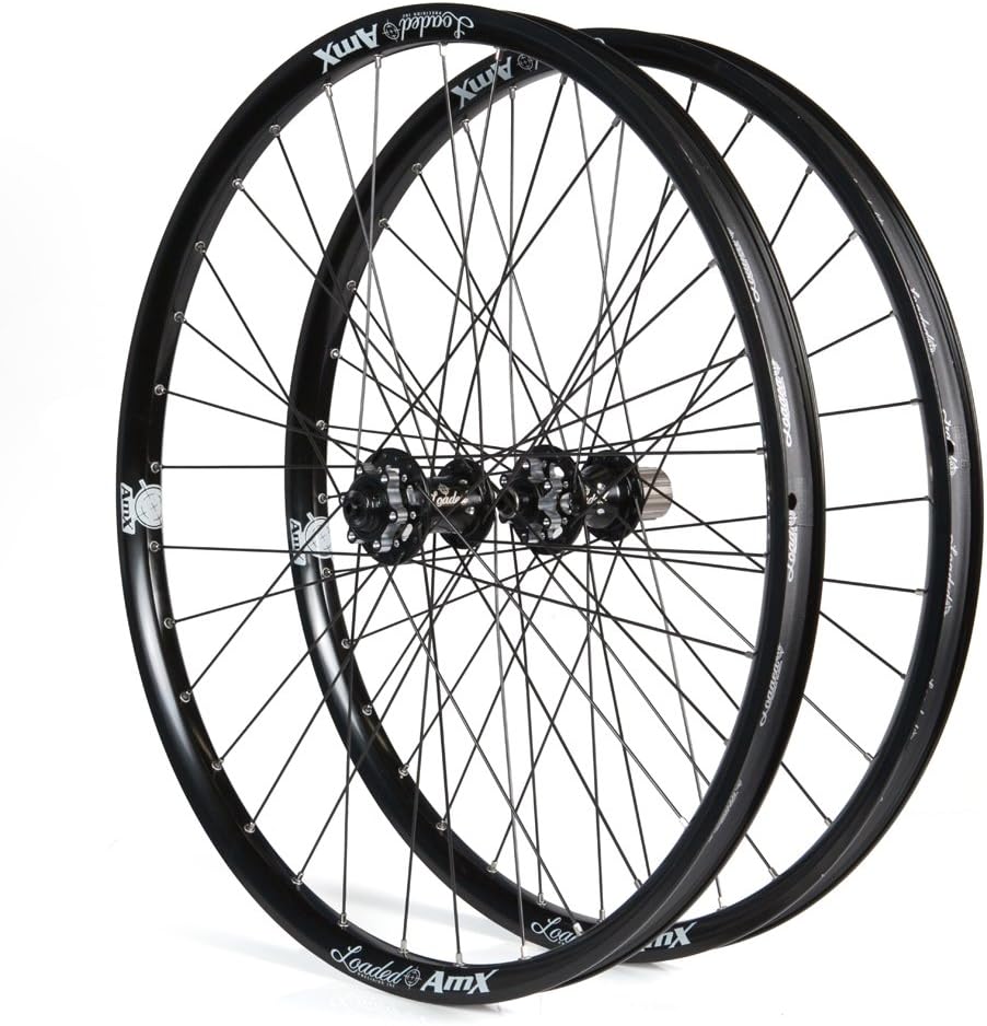 Loaded AMX Signature Wheelset (Black, 26Inch) Bike Wheels Sports & Outdoors