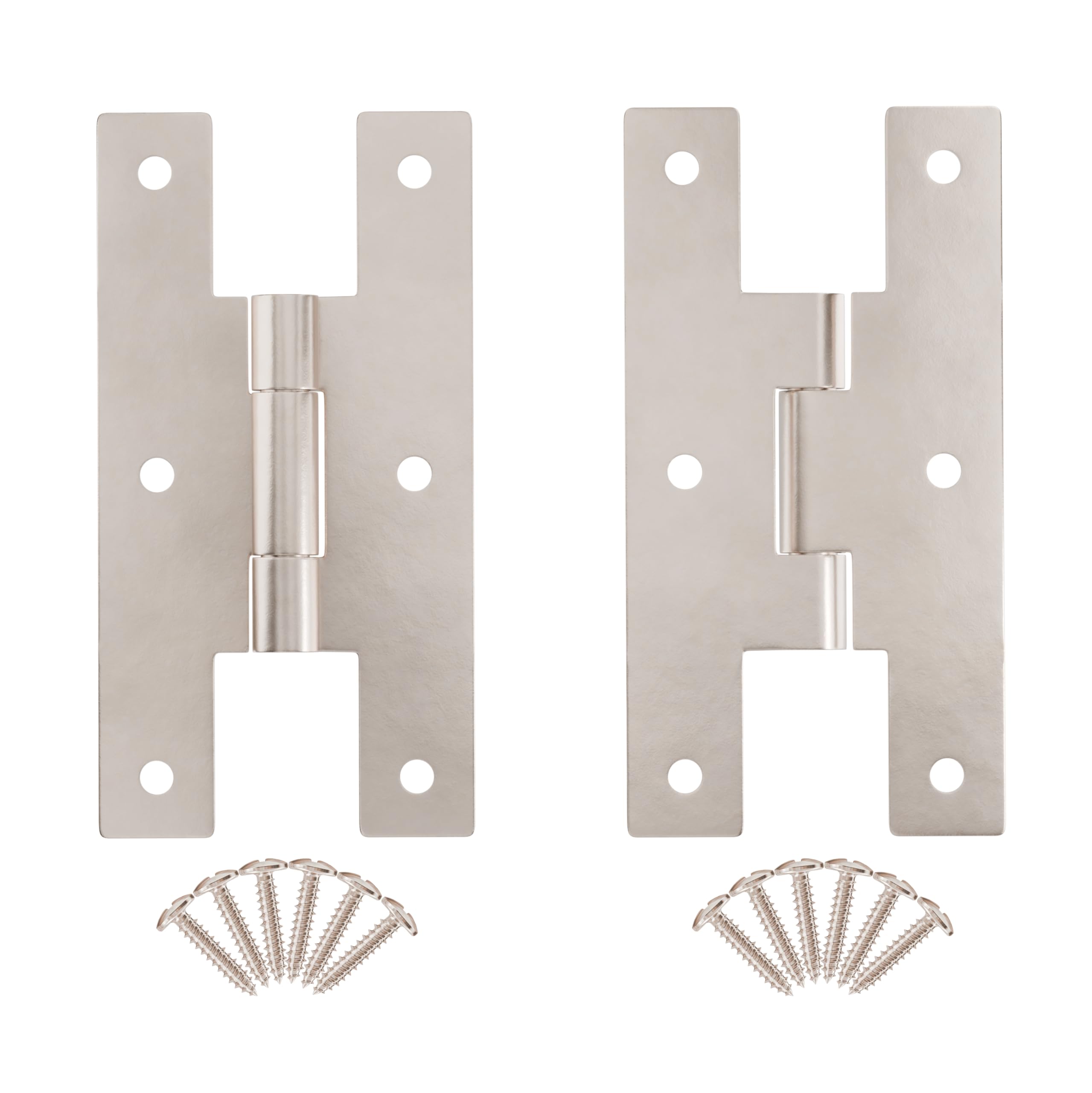 Charnières en nickel satiné 7,6 x 4,5 cm idéales pour rénover les meubles de votre cuisine