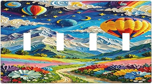 Miniatura 61 de Cubiertas de salida de textura abstracta moderna de mármol líquido Pintura abstracta púrpura Arte de pared Cubiertas de toma 1 banda Interruptor de