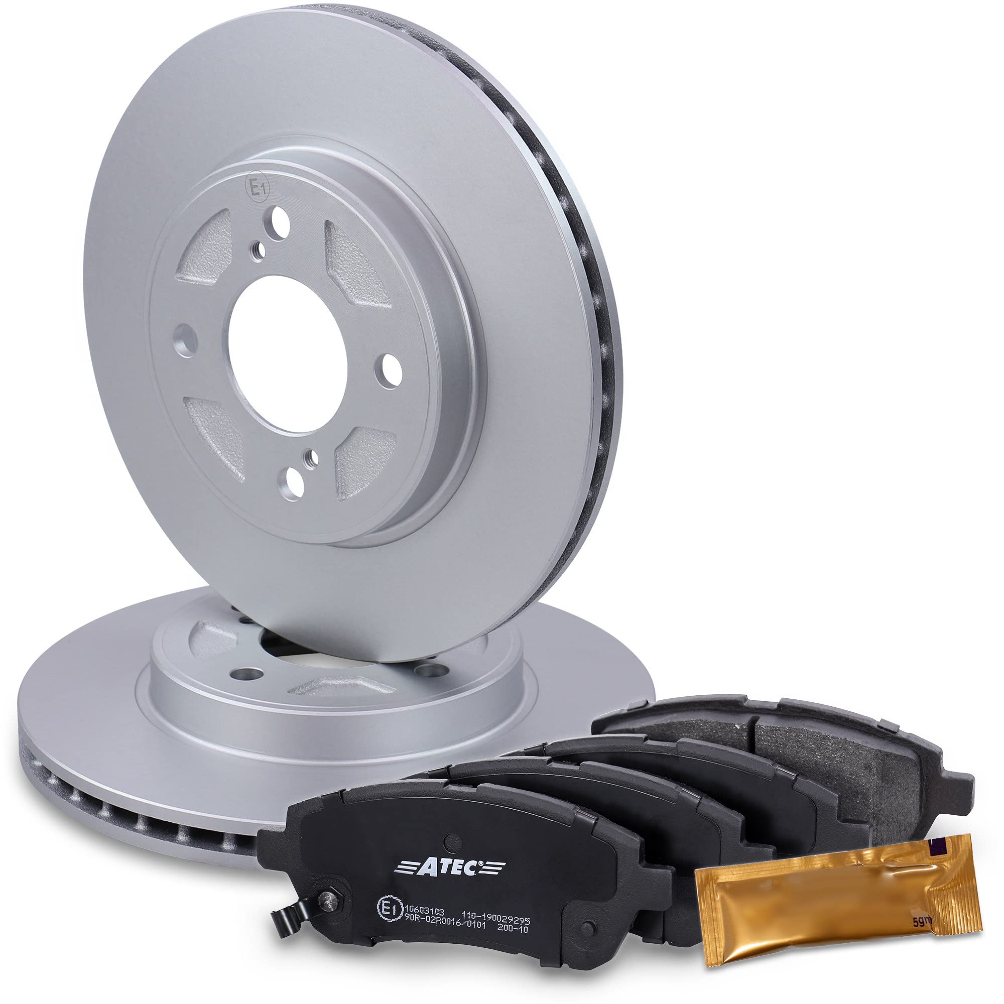 ATEC Germany Set freni asse anteriore incl. dischi freno Ø 252 mm ventilati | Compatibile con: SUZUKI BALENO, SWIFT V