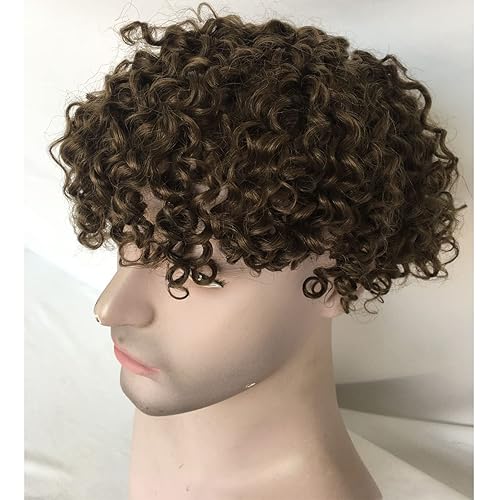 Miniatura 5 de Toupee - Sistema de reemplazo de cabello humano europeo para hombres, extensiones suaves y finas, súper completo, encaje suizo, 10 x 8 pulgadas,