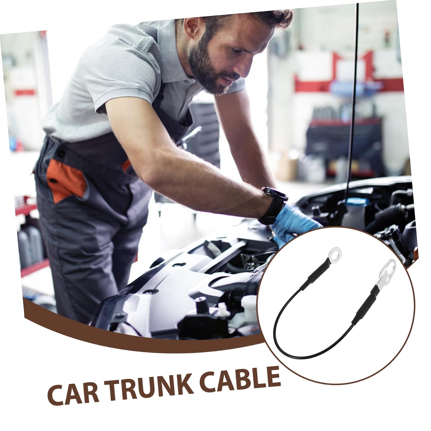 Unomor 1pair Tailgate Support Cable Heavy Duty Automotive Tailgate Cable for Easy Installation Design Compatible