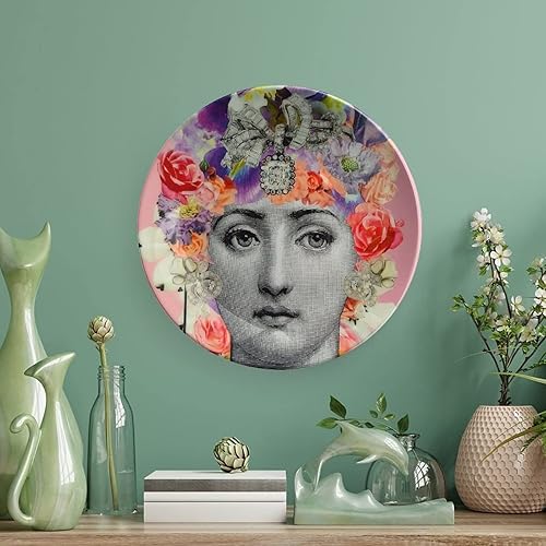 Miniatura 8 de Aloked Lina Cavalieri - Placa decorativa de pared, misteriosa placa para colgar en la pared, incluye soporte y gancho de resorte especial, J (1), 8