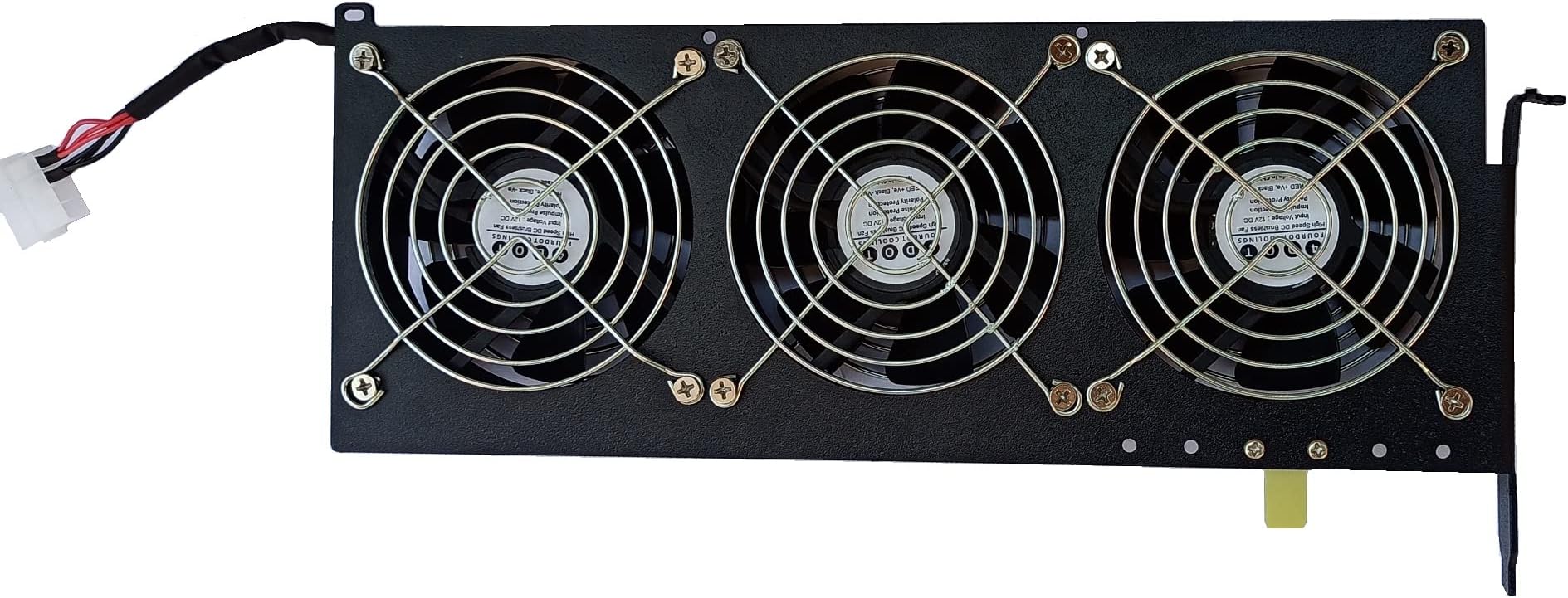 4 DOT FOURDOT COOLINGS 11" Graphic Card Cooling Fan - Triple 92mm Fans, 3000 RPM, 135 CFM, Silent 30dB, 4Pin Connector, Desktop Compatible