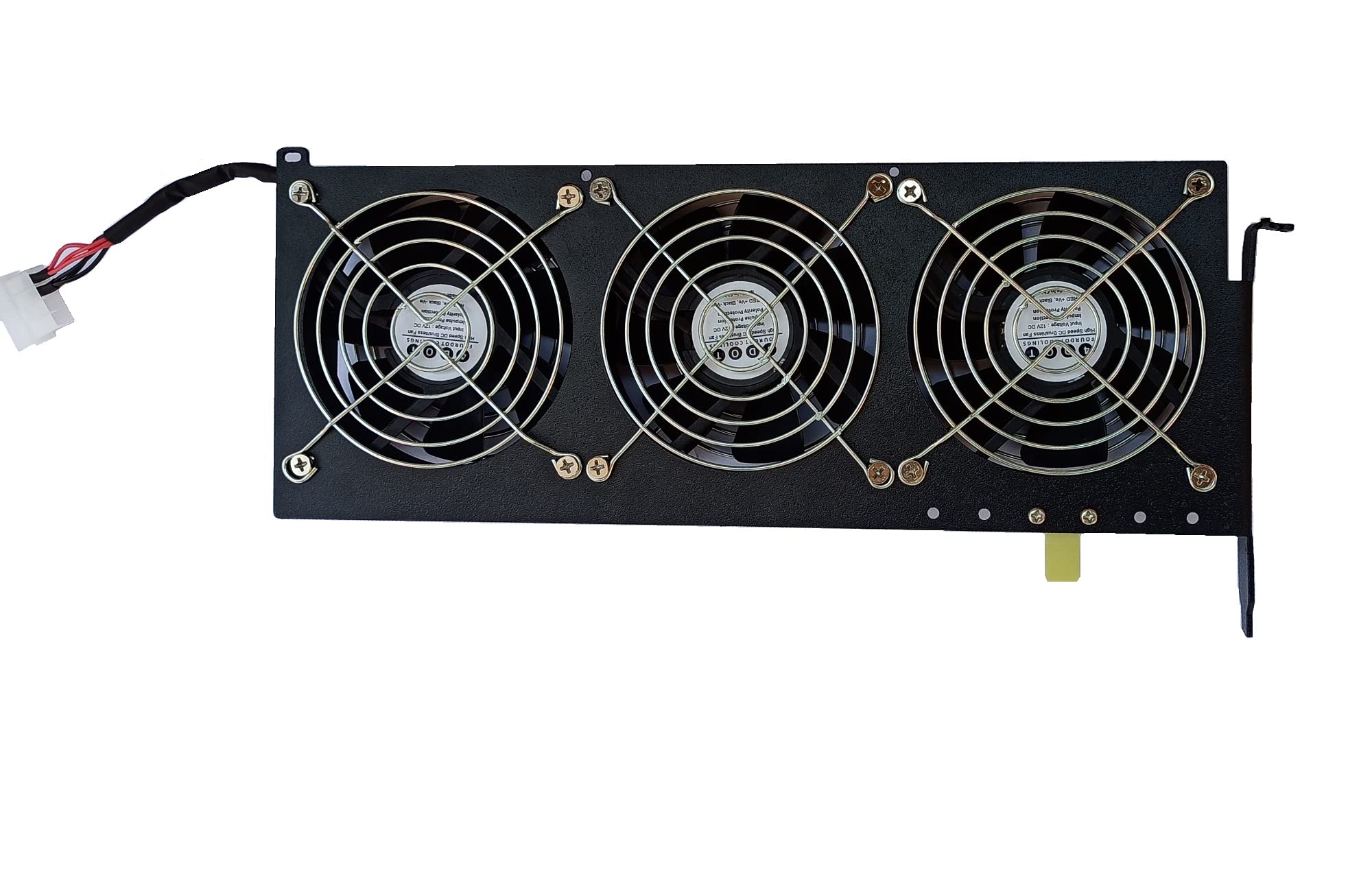 4 DOT FOURDOT COOLINGS 11" Graphic Card Cooling Fan - Triple 92mm Fans, 3000 RPM, 135 CFM, Silent 30dB, 4Pin Connector, Desktop Compatible
