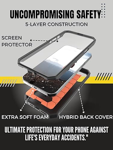 Miniatura 4 de CaseBorne Funda compatible con iPhone 13 Pro, a prueba de caídas de hasta 21 pies, funda resistente de grado militar con protector de pantalla y