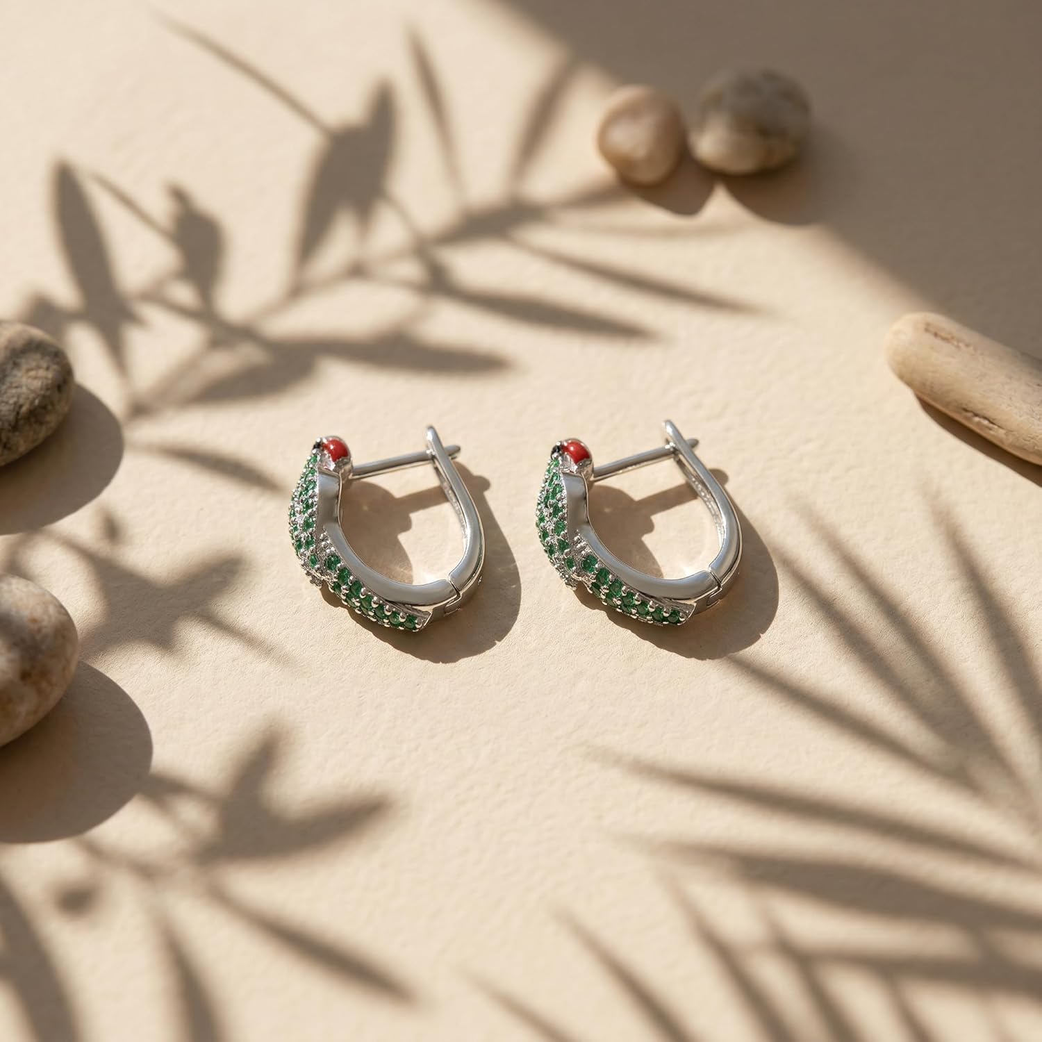 Parrot Earrings Bird Huggie Hoop Earrings Bird Parrot Jewelry Gifts for Women