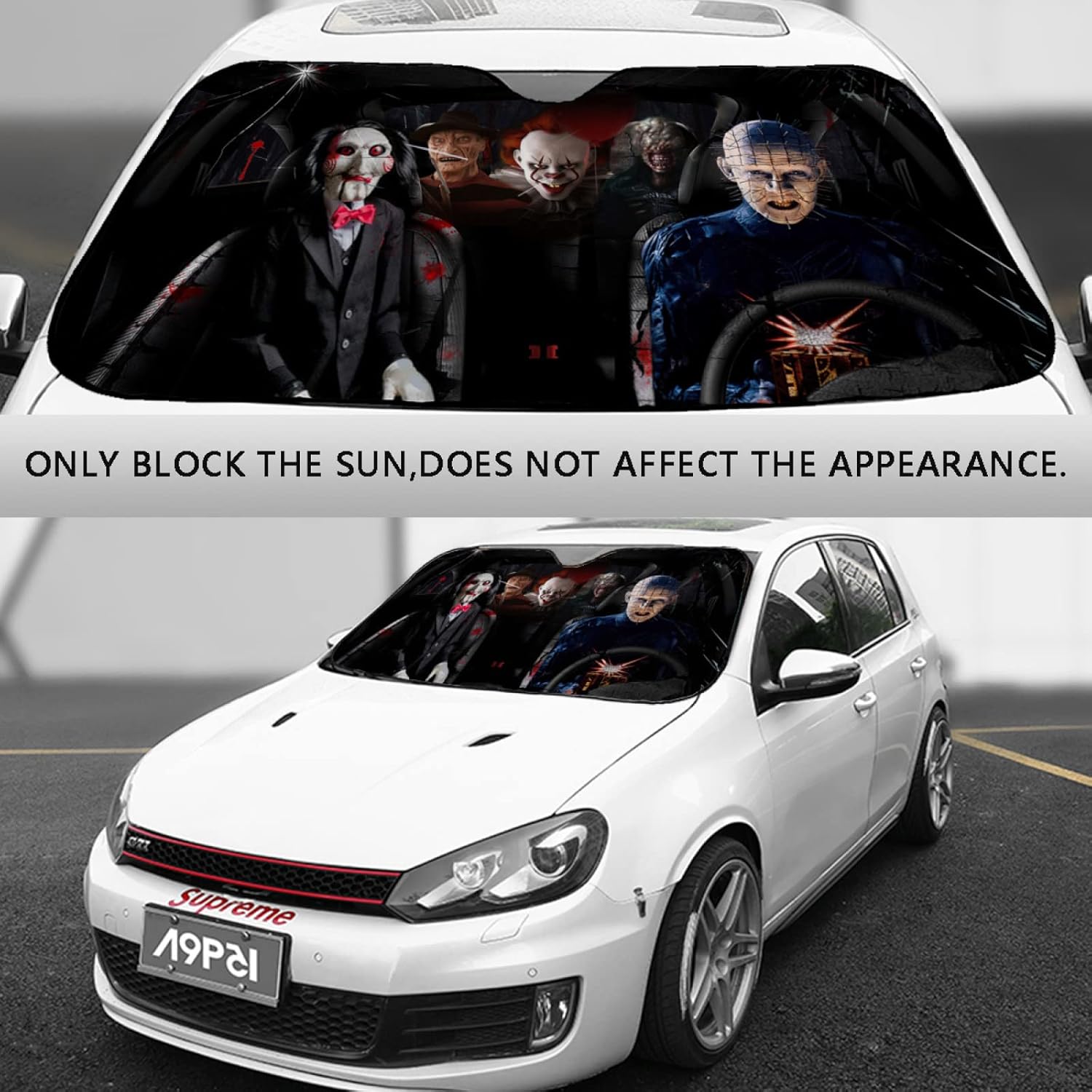 Horror Car Accessories Windshield Sun Shade