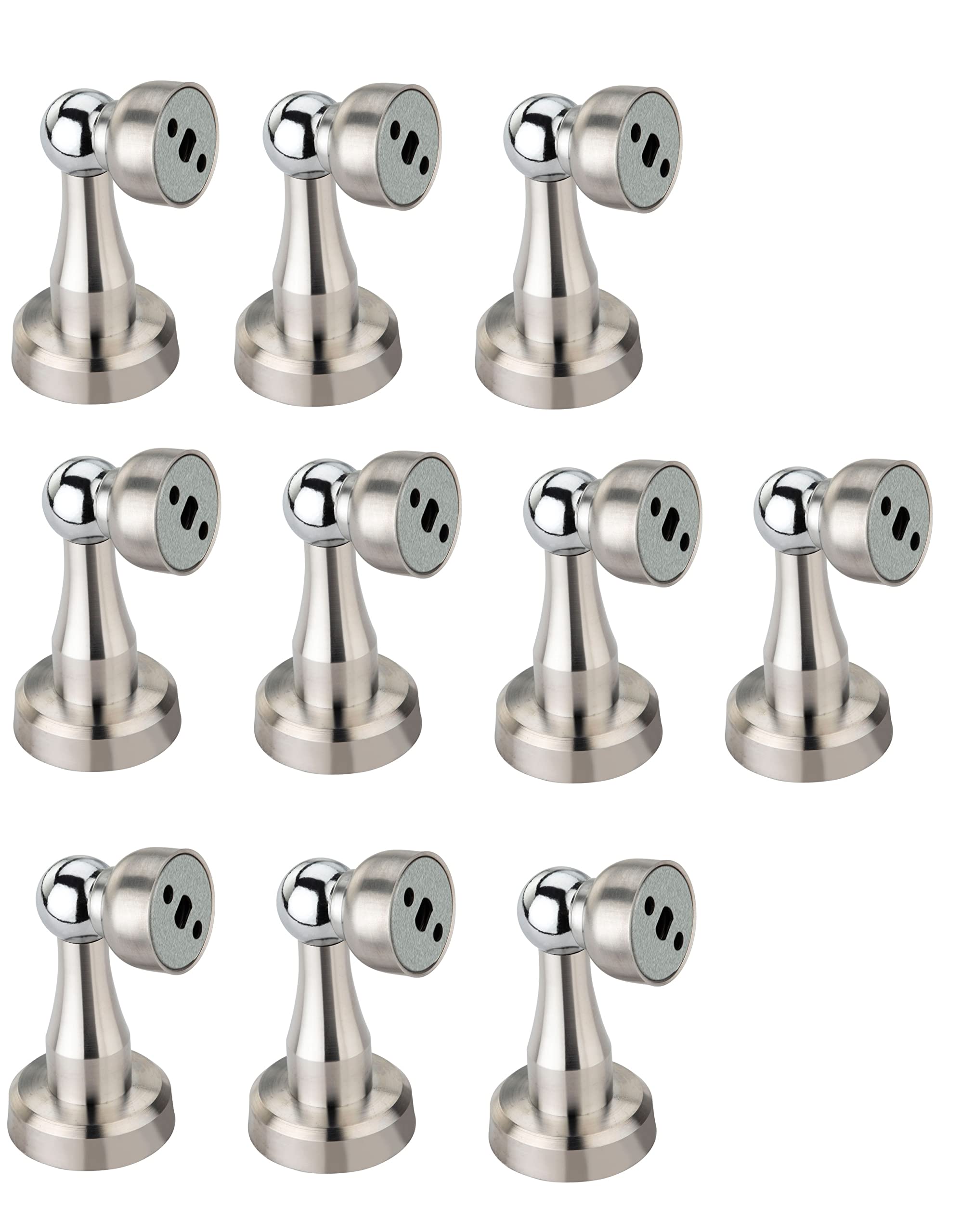 4-YOU Magnetic Door Stopper for Home/Gate Stopper for Main Door/Door Stopper Magnet/Door Stopper for Home/Magnetic Door Stopper/Door Stopper Home Magnetic (Silver, Pack of 10)