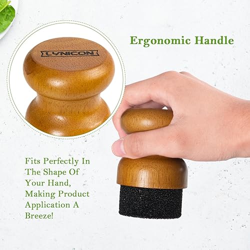 Miniatura 4 de Aplicador de cera de aceite para tabla de cortar, bloques de carnicero, aplicador de madera crema para aceite mineral de grado alimenticio,