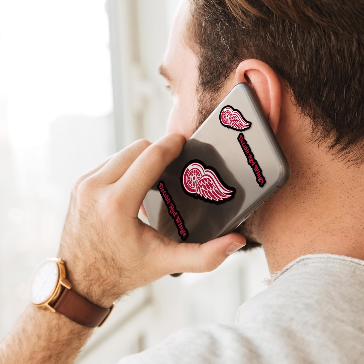 FANMATS 61142 NHL - Detroit Red Wings 12 Count Mini Decal Sticker Pack 5 x 6.25 in.- Great Gift for Sports Fans - Works On Hard Surfaces - for Homes, Cars, Trucks, SUVs. - Image 2