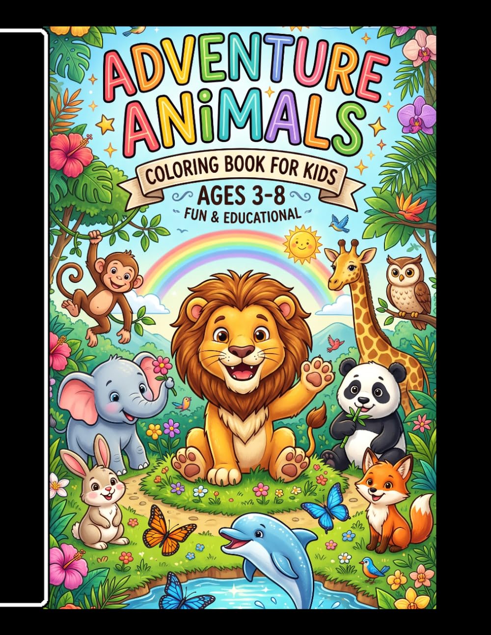 Adorable Animal Friends Coloring Book: For Kids Ages 3-8! 20+ Cute Animals to Color
