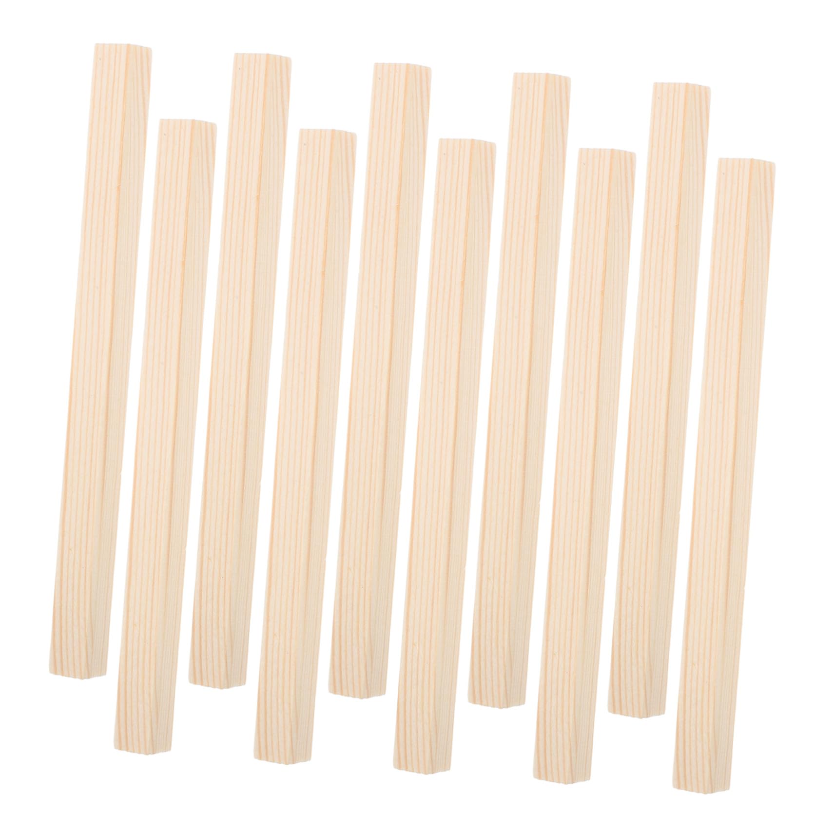 50 Stück Quadratische Holzstäbe Glatte Unbehandelte Holzdübel für Basteln Modellbau DIY Holzstreifen Kreative Holzstäbe für Malen Schneiden Kleben Stabiles Naturmaterial