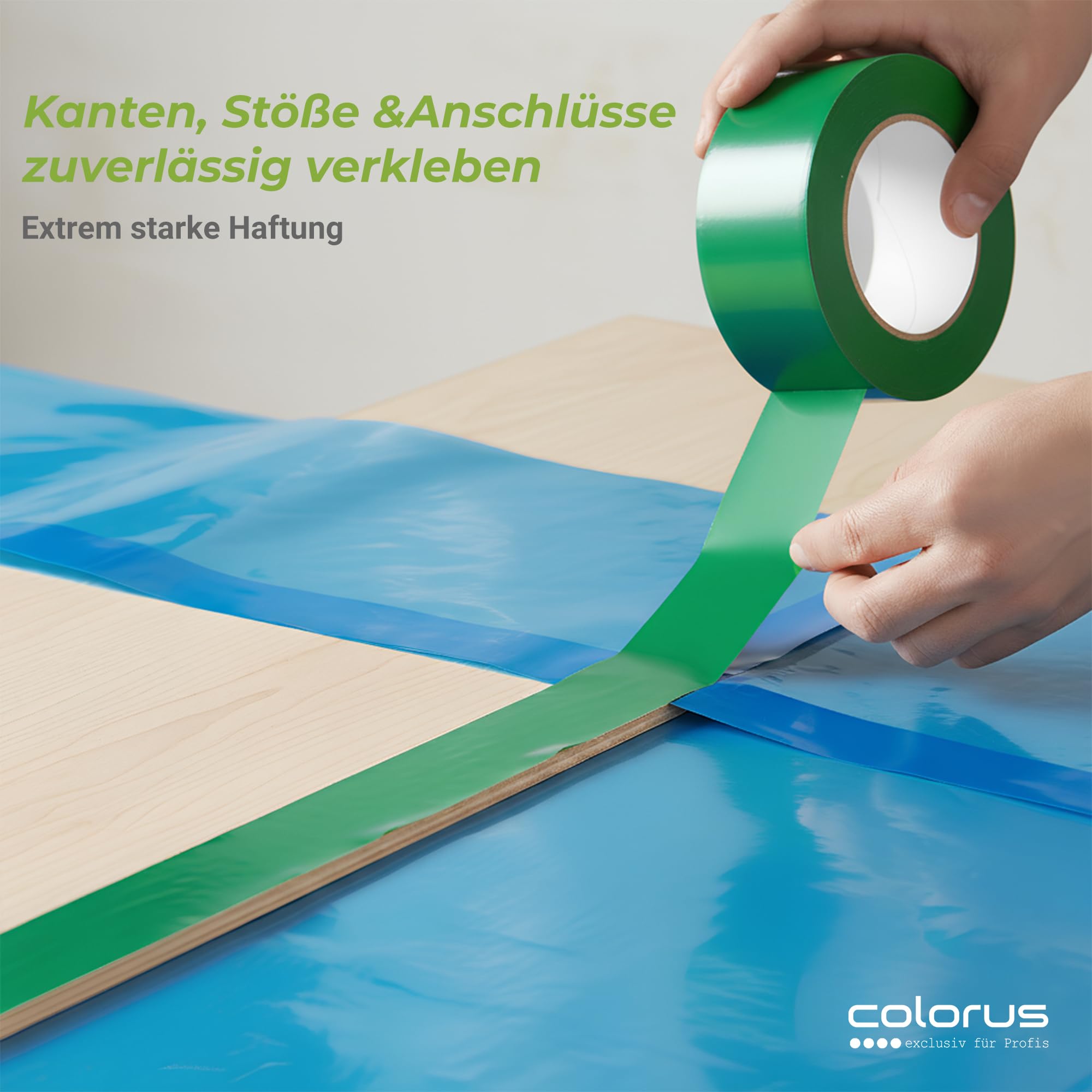Colorus Dampfsperrklebeband 50 mm x 25 m 4 Rollen Folienklebeband