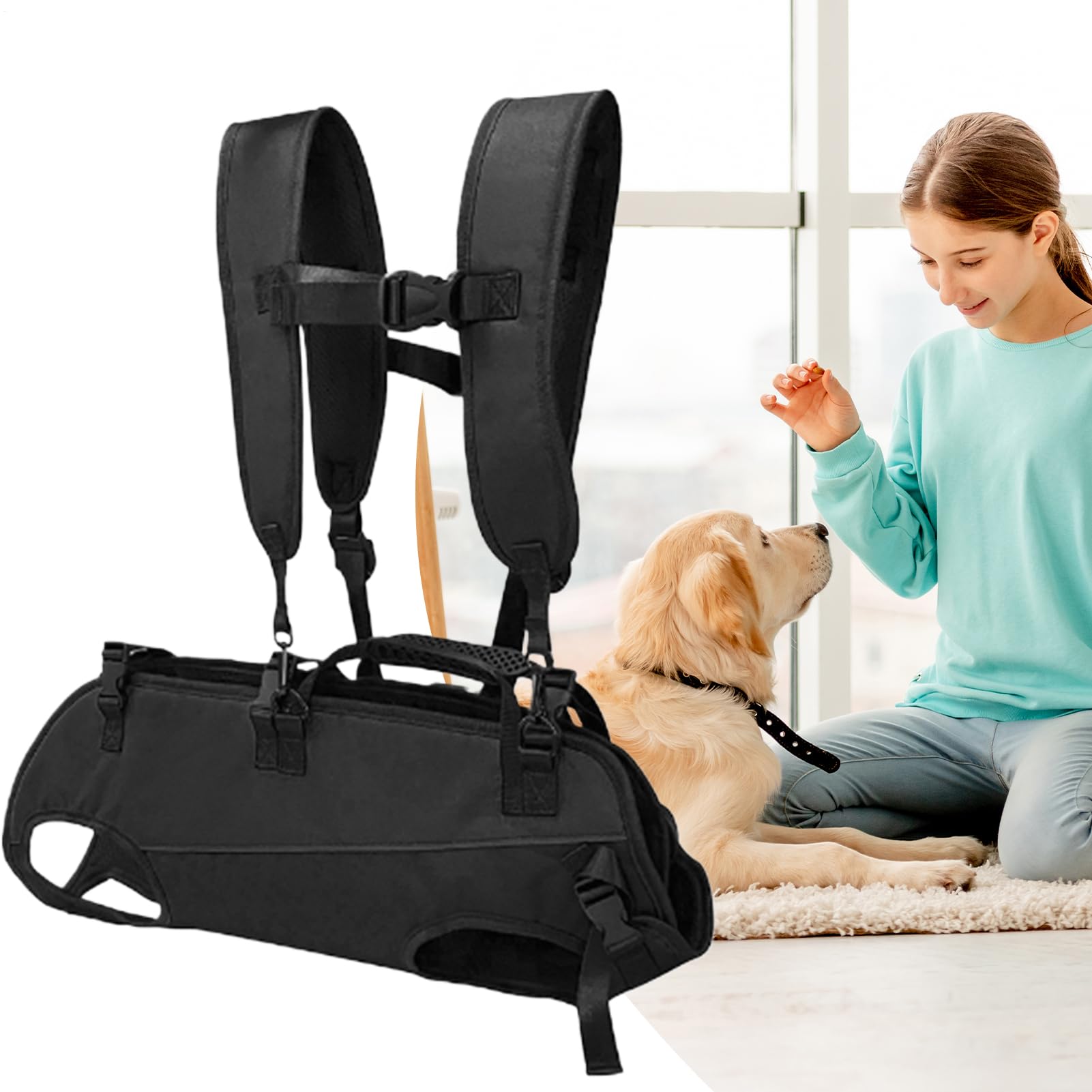Hundetuch zum Schneiden von Nägeln, verstellbar, atmungsaktiv, Haustier-Wanderrucksack für Fellpflege, Reisen, Wandern, Treppen, Rettung, Auto, Motorrad