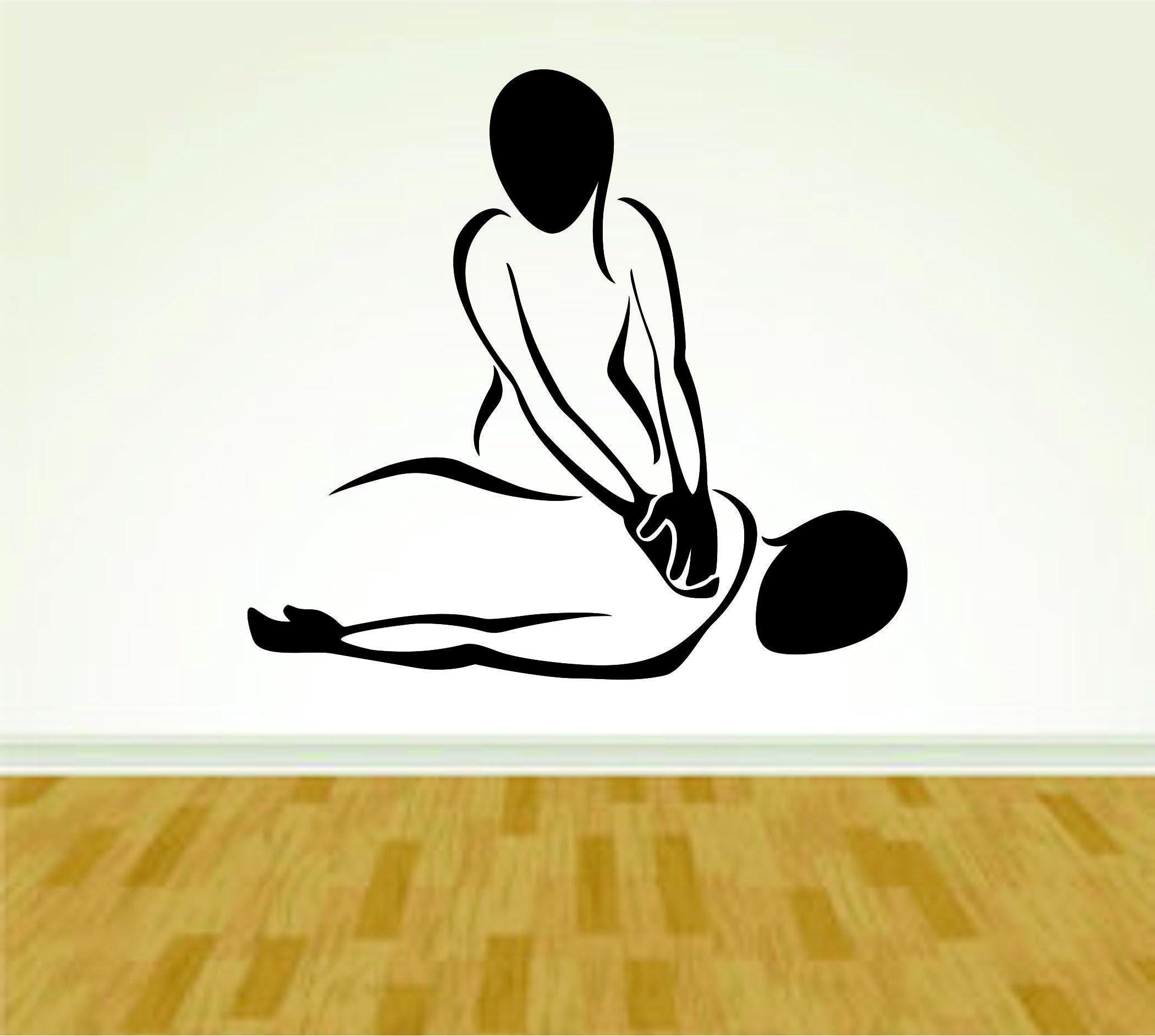 Massage Therapist Massaging Logo Business Decal Sticker Wall Boy Girl MassageTh02OCC4 26x28