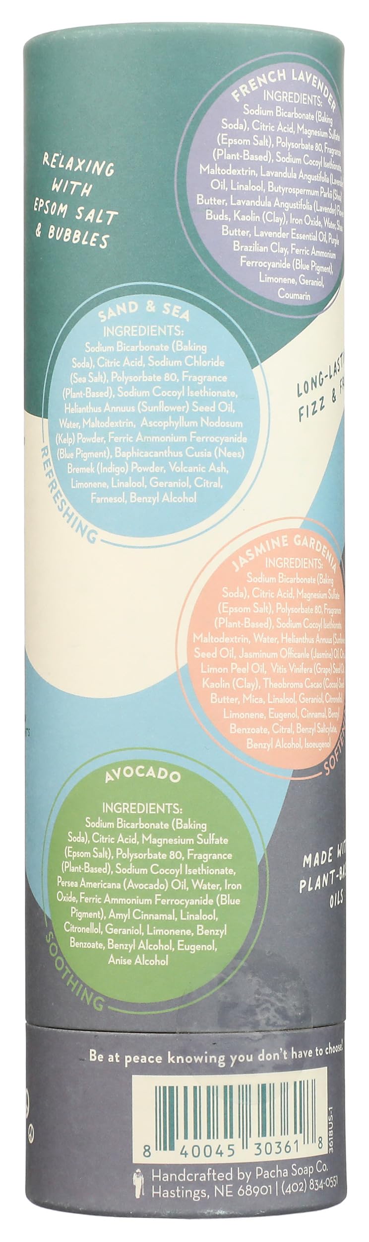 PACHA SOAP Pacha Peaces Froth Bomb Variety Pack, 8 OZ