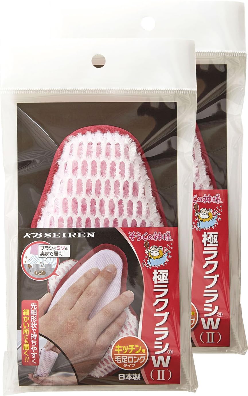 Cleaning God Gokaraku Brush, Width 2.6 x Depth 1.4 x Height 5.1 inches (6.5 x 3.5 x 13 cm), for Door
