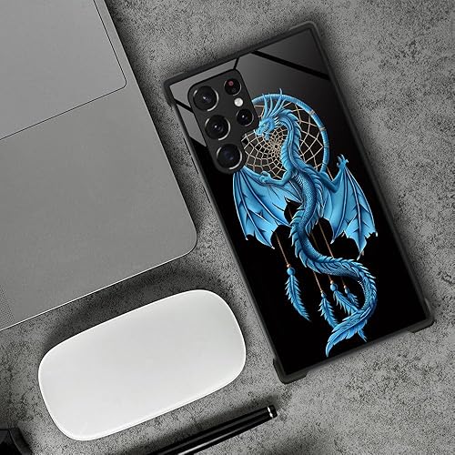 Miniatura 6 de CARLOCA Funda compatible con Samsung Galaxy S22 Ultra, diseño gráfico de Dragon Dream Catcher Identity, a prueba de golpes, antiarañazos, de