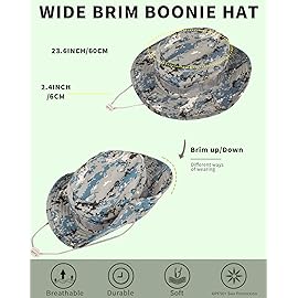 Sun Hats for Men Women Bucket Hat UPF 50+ Boonie Hat Foldable UV Protection Hiking Beach Fishing Summer Safari(1pack-Blue-1)