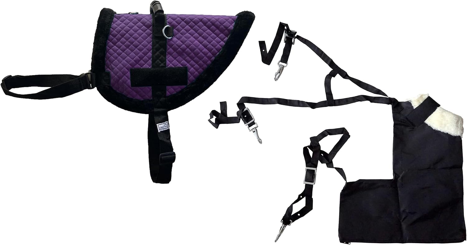 Miniature Quilted Vest/Pad with Bun (Poop) Bag for Therapy Miniature Horse