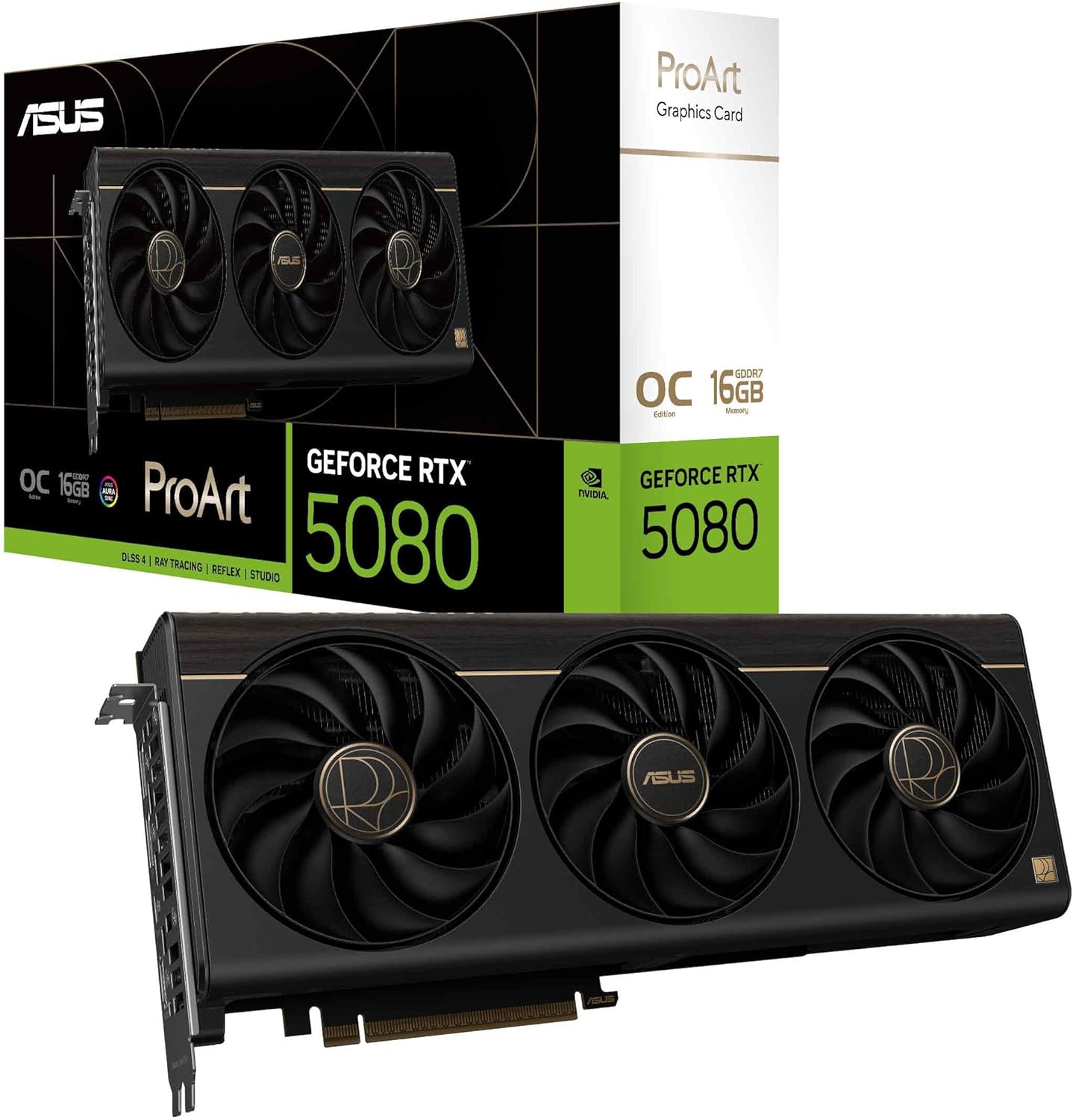 ASUS ProArt GeForce RTX 5080 OC Edition Graphics Card (PCIe® 5.0, 16GB GDDR7, U…