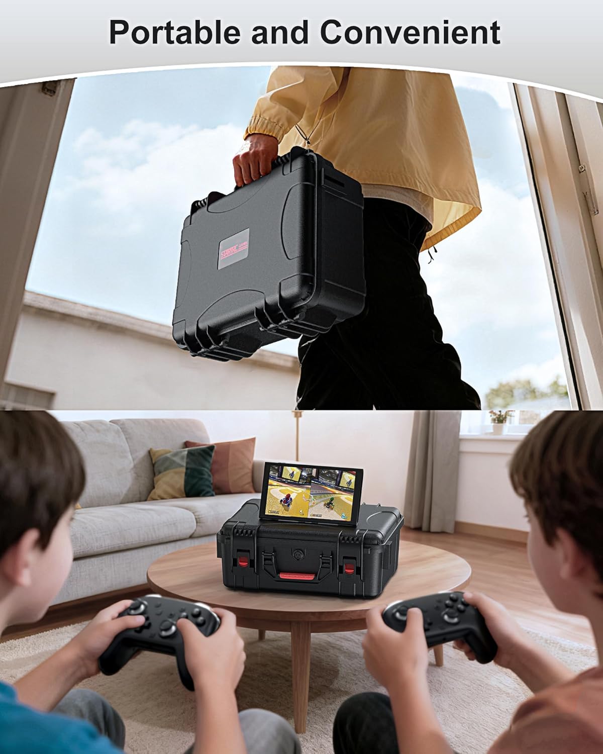 STARTRC GAMES Hard Carrying Case for Nintendo Switch 2, Waterproof Hard Travel Case for Nintendo Switch 2 Console, 2 Pro Controllers, 16 Game Cards and Other Accessories