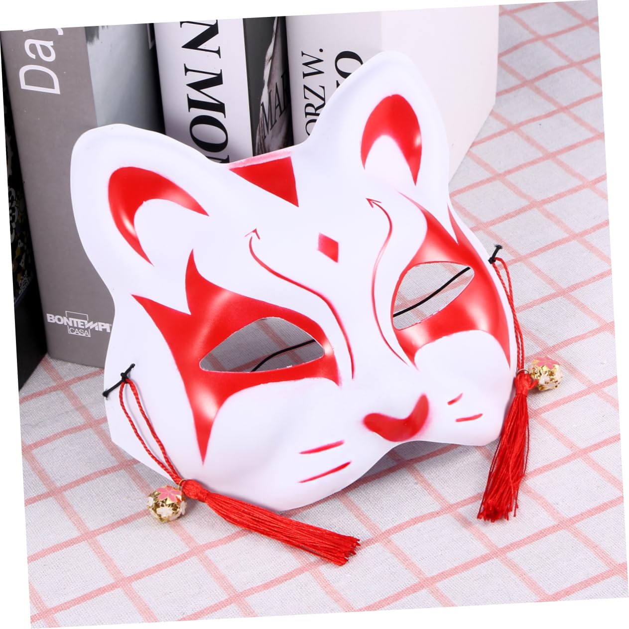 Luxshiny Tassel Cat Mask Lightweight Cosplay Party Mask Design for Photography Props Events Material for Boys and Girls Parties and Performance