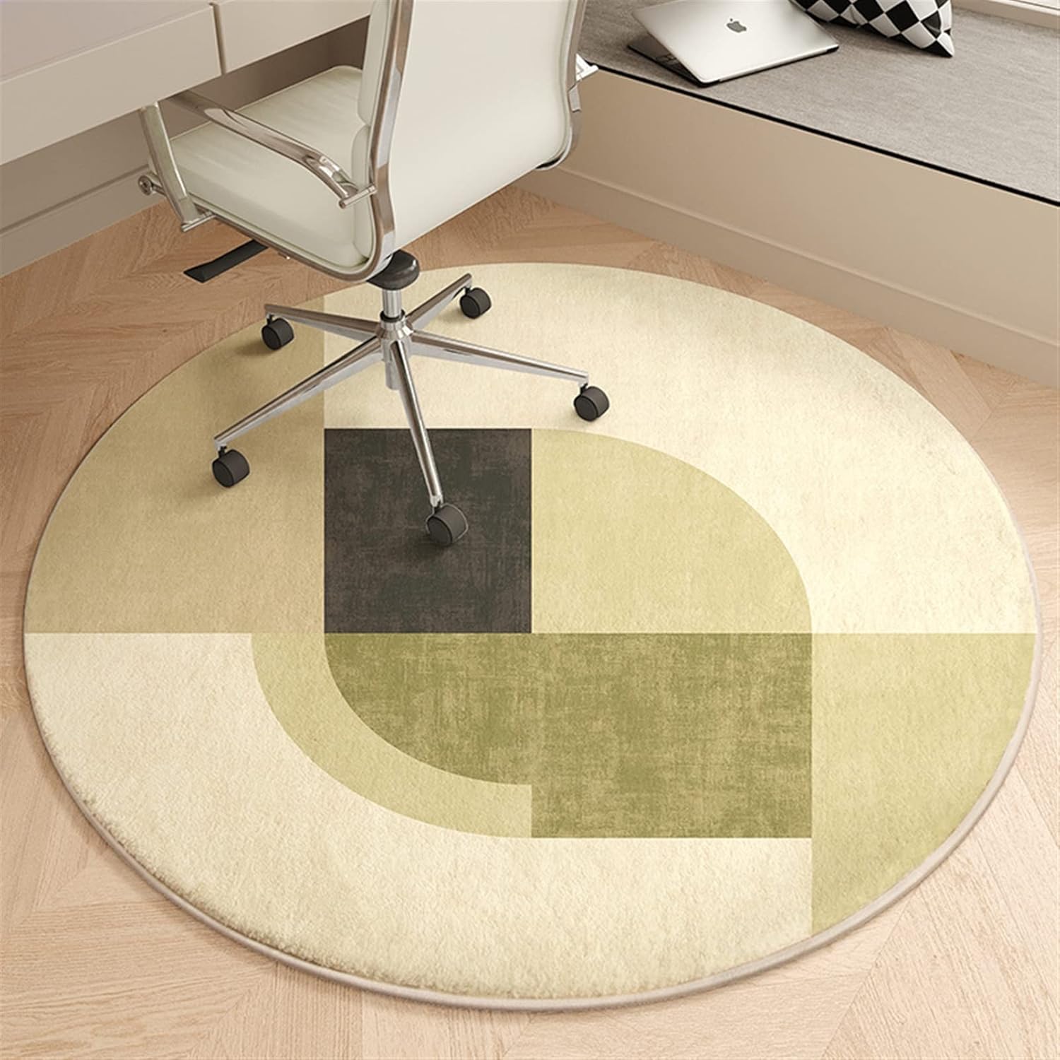 Heavyoff Round Office Chair Mat for Hardwood Floor