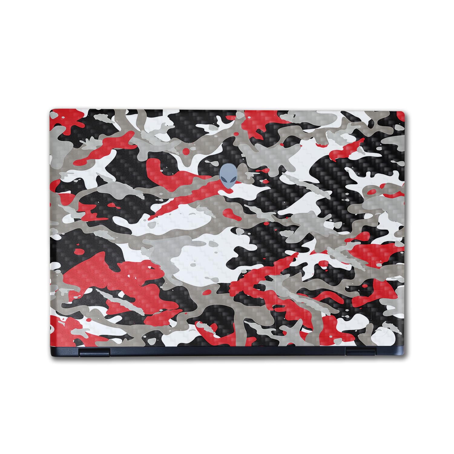 Carbon Fiber Laptop Skin Compatible with Alienware M16 R2 (2024) - Red Camo - Premium 3M Vinyl Protective Wrap Decal Cover - Easy to Apply | Crafted in The USA by MightySkins