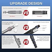 Vista 2 de Manbily - Trípode de viaje de aluminio de 74 pulgadas para cámara DSLR teléfono, cabeza de bola de 360° con mango y placa QR extra de 1/4 pulgadas
