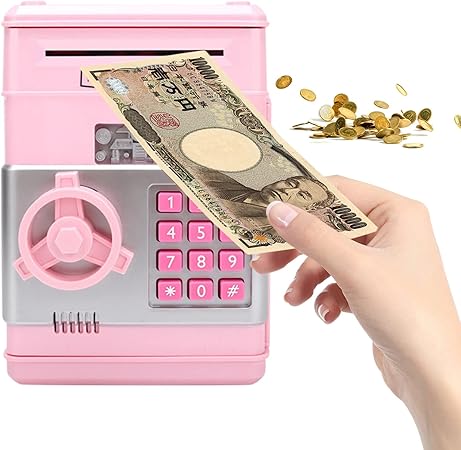 Amazon Atm貯金箱 Atmちょきん箱 子供の貯金箱 Atmバンク おもしろ 貯金箱 現金金庫 ミニ金庫 硬貨 お札自動巻き込 電池式貯金箱 貯金箱 ダイヤルロック式 お金の節約 子貯金箱 音楽付け ちょきん箱 かわいい 貯金箱 おもちゃ