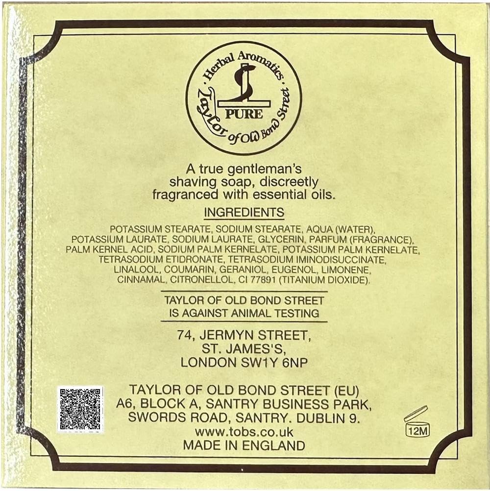 TAYLOR OF OLD BOND STREET Feste Rasierseife Sandelholz in ciotola di legno, 100 g