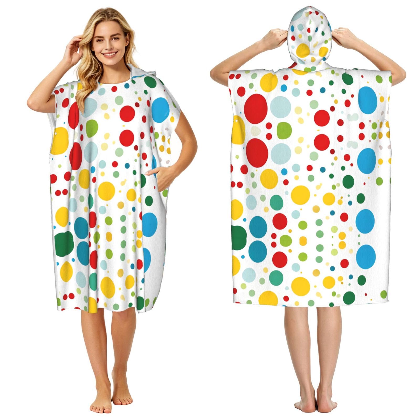 Poncho à capuche léger et compact pour piscine adulte