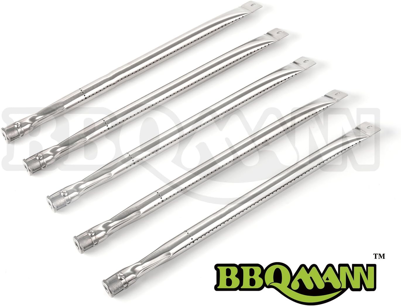 BBQMANN BD181 (5-Pack) Replacement Straight Stainless Steel Burner for Perfect Flame, Uniflame, and Other Grills