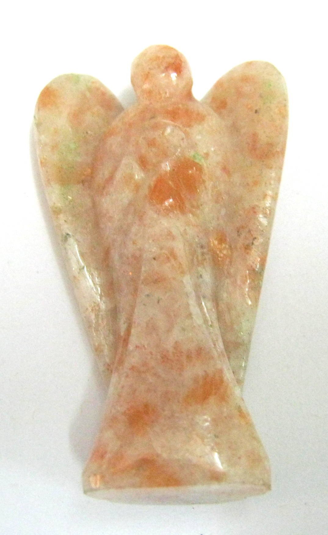 CRYSTALMIRACLEBeautiful Sunstone Angel Reiki Guardian Metaphysical crystal healing psychic energy men women gift feng shui fairy love peace gemstone spiritual