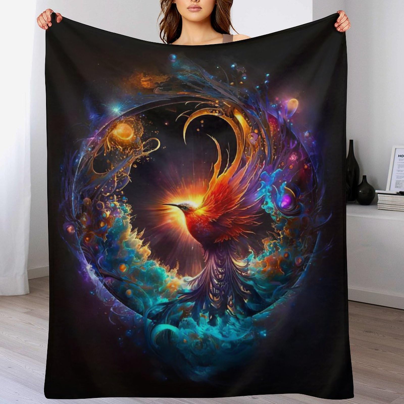 Couverture Polaire Oiseau Mignon en flannel douce pour lit et canape chaud de 130x180cm