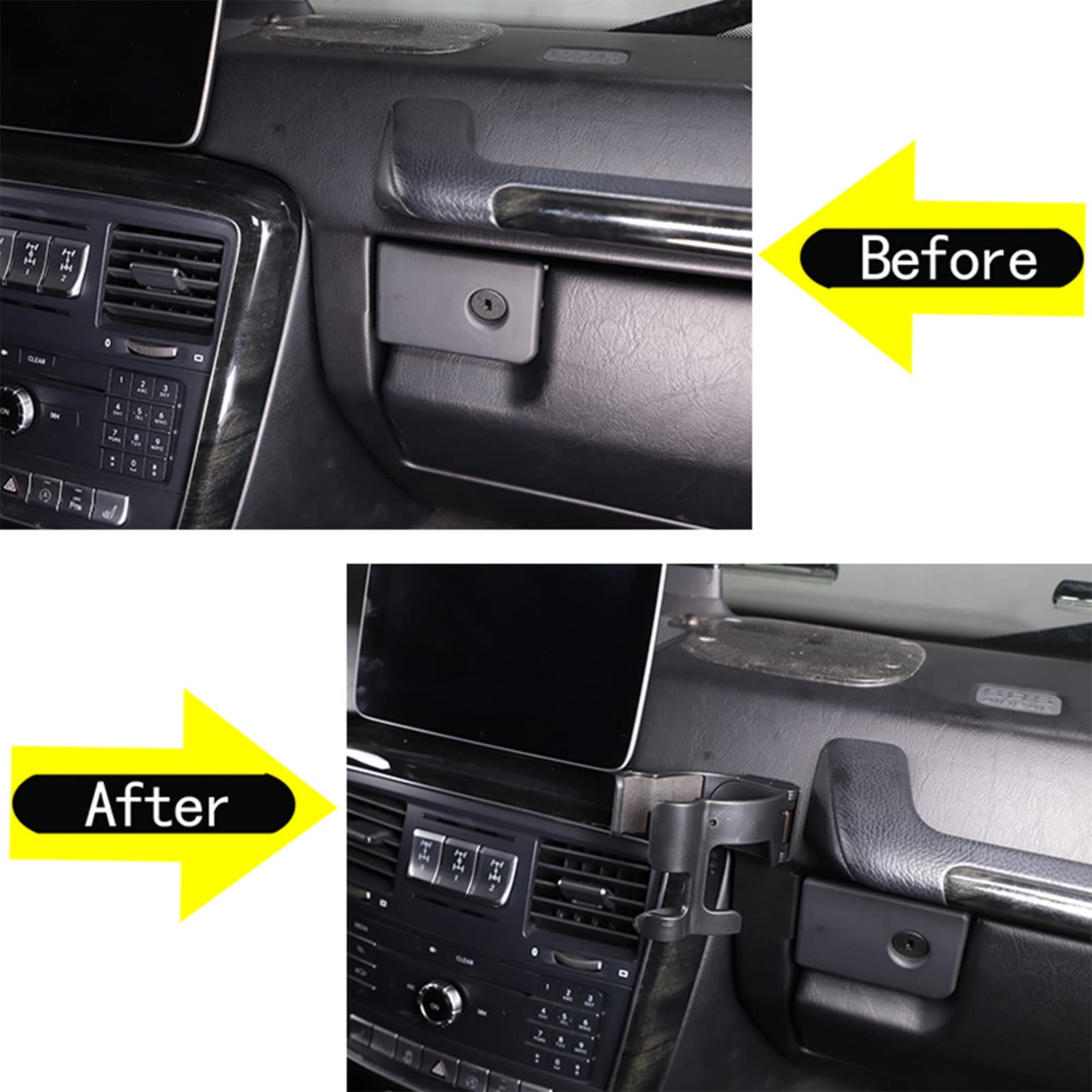 Para Mercedes Benz Clase G W463 2007-2018 Soporte multifuncional para teléfono móvil con control central de coche, accesorios de coche