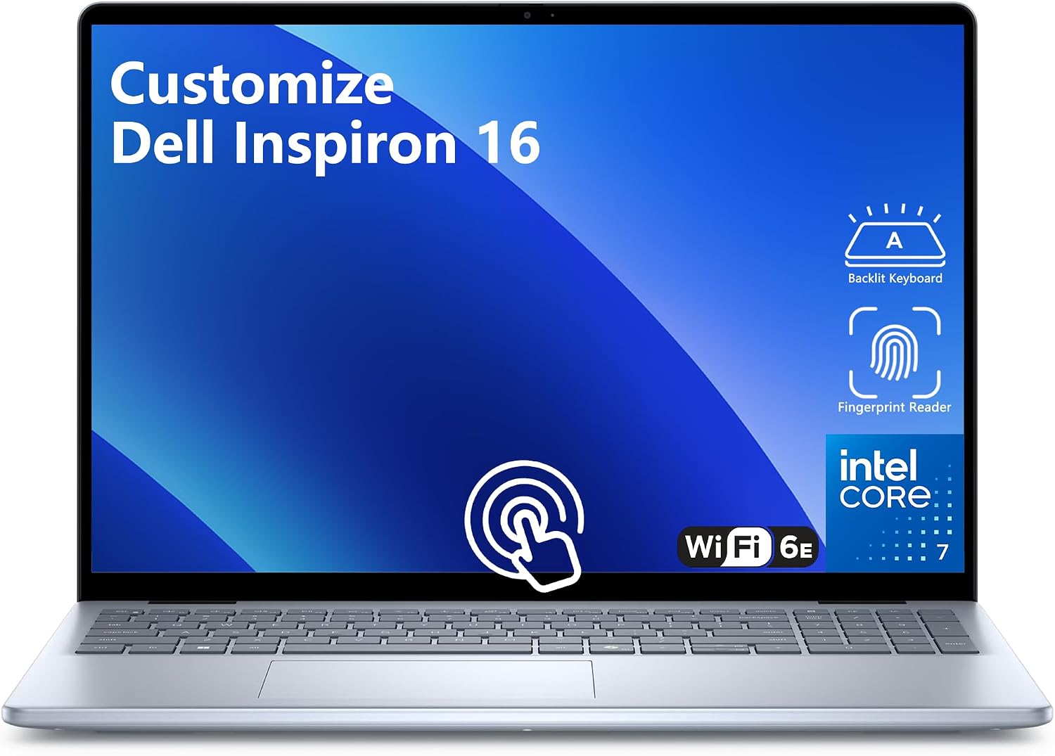 Delca Customized Laptop Made with Dell Inspiron 16 5640 Business Laptop | 16" WUXGA Touchscreen | Intel 10-core Core 7 150U | 16GB/32GB/64GB DDR5 1TB/2TB/4TB SSD | Backlit Fingerprint Wi-Fi 6E Win11