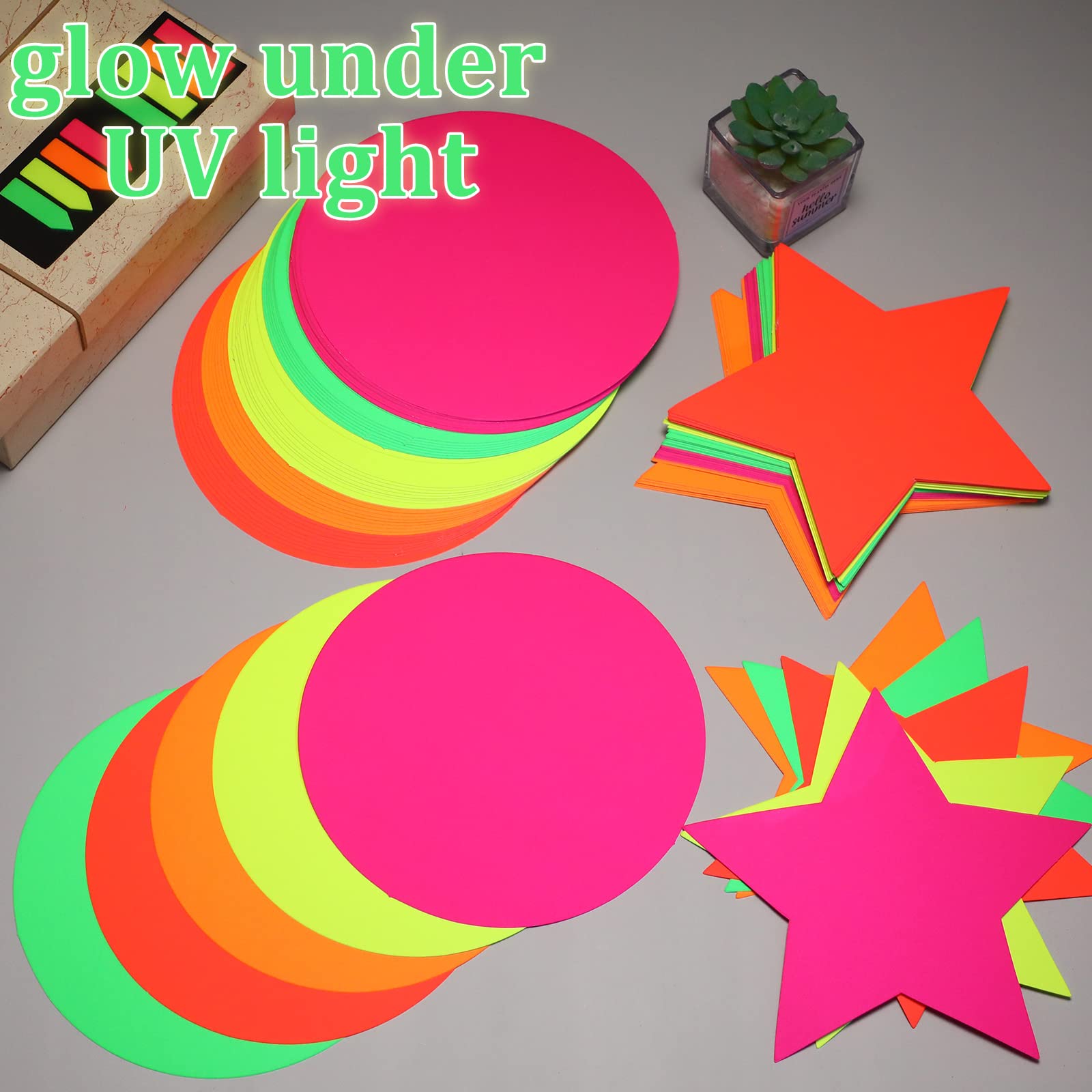 Lot De 17 Panneaux Photo Fluo Avec Bâtons Phosphorescents – Accessoires Fête Et Selfies