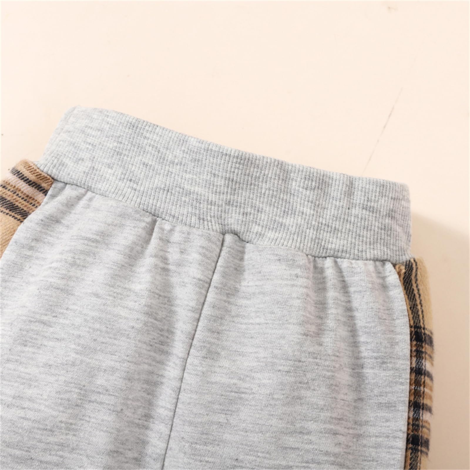 PATPAT 2 pezzi Neonato Unisex Cuciture in tessuto Orso Casual Manica lunga Set neonato Grigio Chiaro