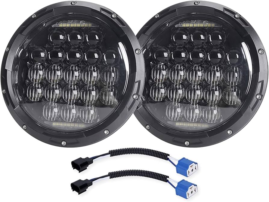 Amazon.co.jp: オートバイ ハロゲン ヘッドライト 7 インチ ラウンド