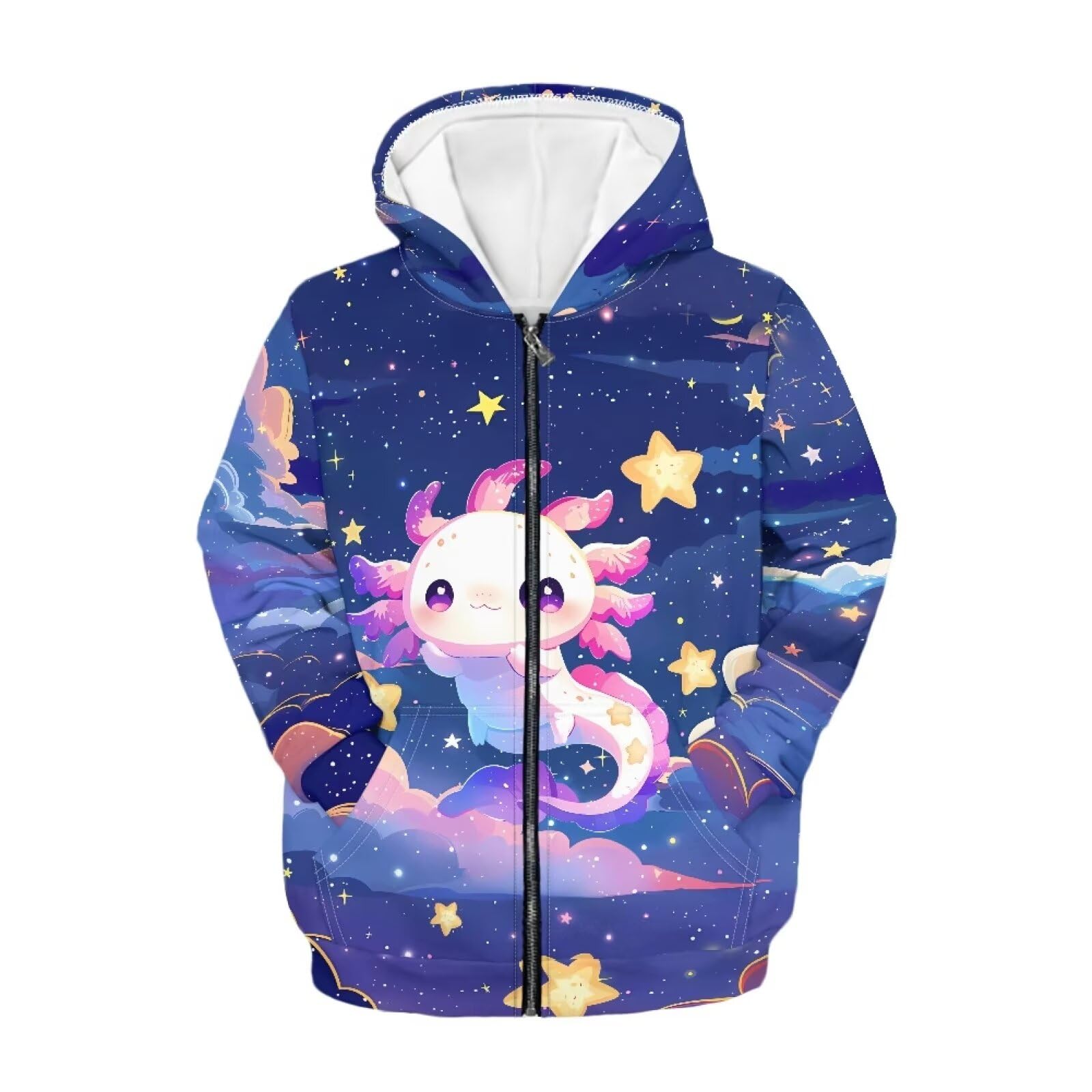 Xoenoiee Kids Full Zip Hoodie Sweatshirt Jacket Long Sleeve Casual Coat Top for Boys Girls