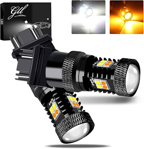 GLL 3157 3030 16 SMD ámbar blanco interruptor de señal de giro LED bombillas 4W 12V LED superbrillante 800 lúmenes 6000-6500K luz de freno (paquete