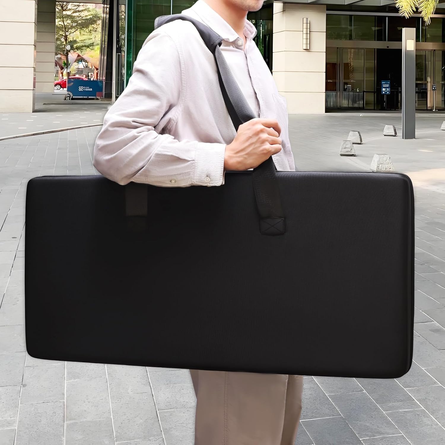 DJ Controller Bag Case Compatible with Pioneer DJ DDJ-FLX10, DDJ-REV5, DDJ-REV7, DDJ-FLX6-GT, AlphaTheta DDJ-GRV6, RANE FOUR, RANE PERFORMER DJ Controller, Black Storage Bag