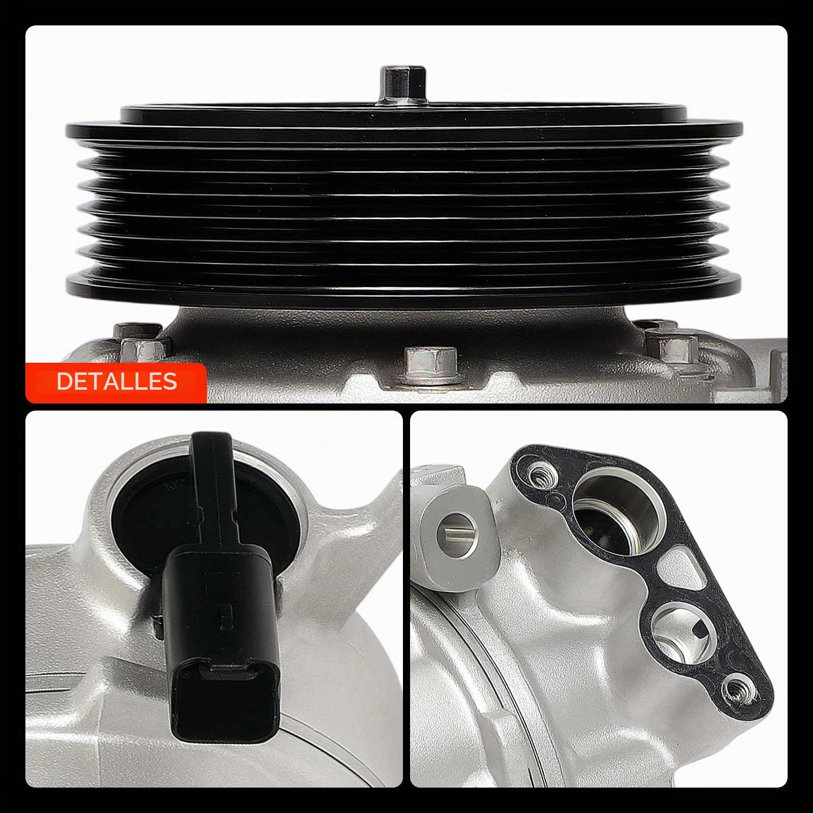 Frankberg Compresor de aire acondicionado con embrague Compatible con C3 Aircross II 2C 2R C4 Cactus Berlingo EC ER 2008 I CU 3008 MPV 0U 5008 0E 0U Replace# 9675655880incl. aceite premezclado