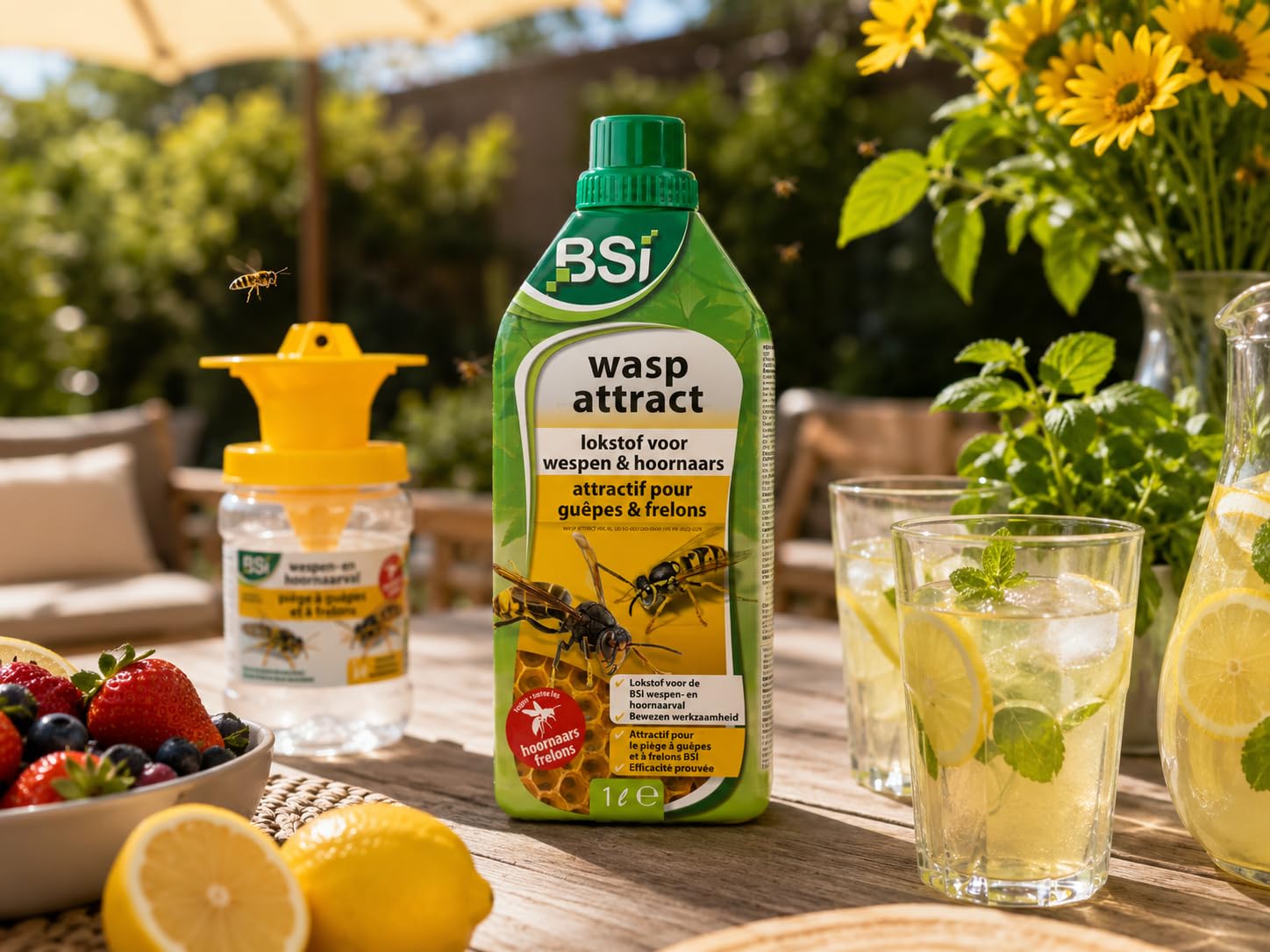 BSI Attractif Puissant Pour Piège À Guêpes Et Frelons Naturel 1L