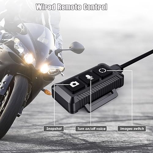 Miniatura 8 de ZOMFOM MD30 - Cámara de motocicleta dual 2K 30 fps1080P 60 fps, cámara de salpicadero impermeable de 3 pulgadas LCD delantera y trasera de 150 gran